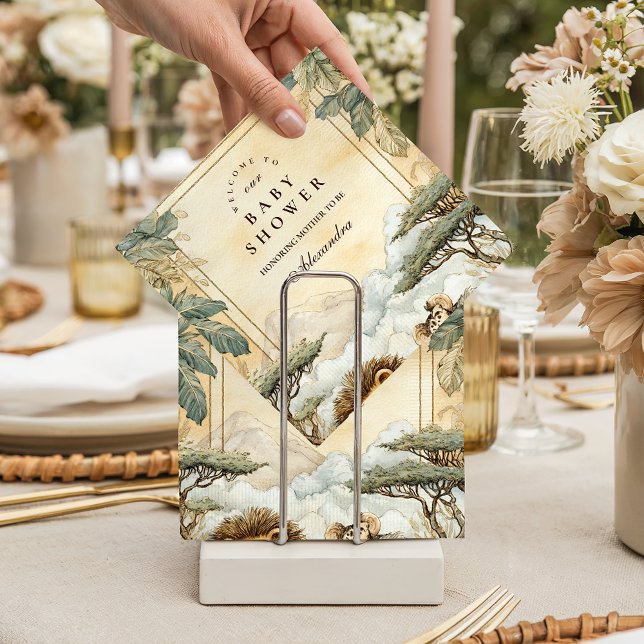 Servilleta De Papel Boho Safari Animals Baby Shower (Subido por el creador)