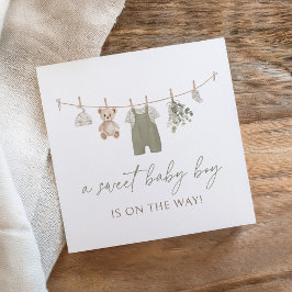 Servilleta De Papel Boho Sage Green Boy Baby Clothes Baby Shower