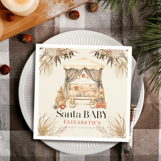 Servilleta De Papel Boho Santa Baby Navidades Crítica de Navidad Baby  (Subido por el creador)