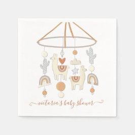Servilleta De Papel Boho Scandi Mobile Baby Shower Napkins
