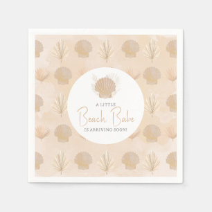 Servilleta De Papel Boho Shell Beige Ocean Baby Shower