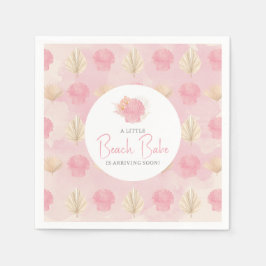 Servilleta De Papel Boho Shell Pink Ocean Baby Shower