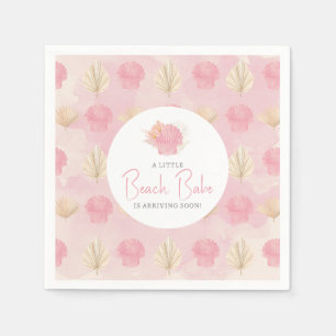 Servilleta De Papel Boho Shell Pink Ocean Baby Shower