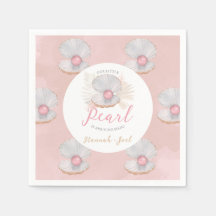 Boho Shell Pink Pearl Ocean Baby Shower