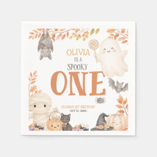 Servilleta De Papel Boho Spooky One cumpleaños Cute Ghost Halloween