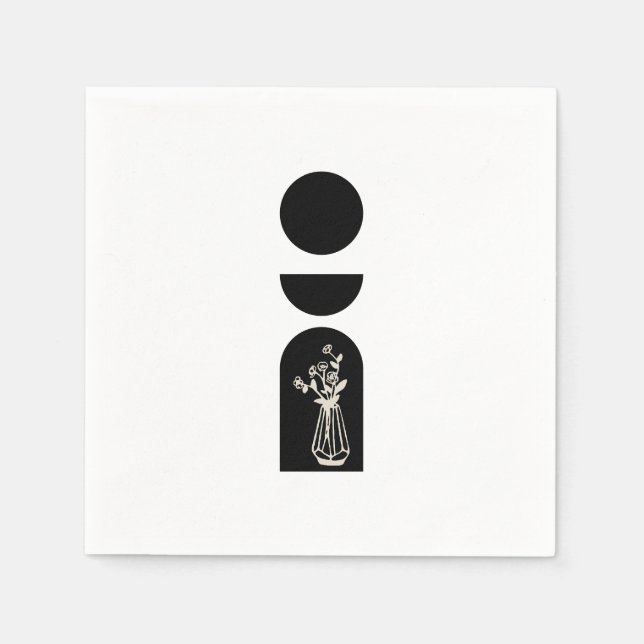 Servilleta De Papel Boho Sun Moon Flower Pot boho bohemian (Anverso)