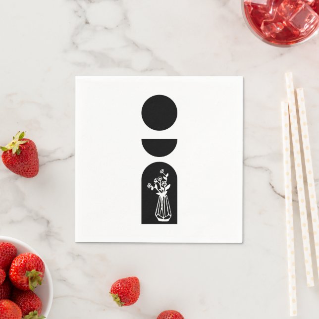 Servilleta De Papel Boho Sun Moon Flower Pot boho bohemian (In situ)