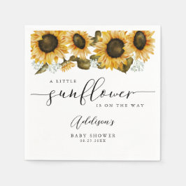 Servilleta De Papel Boho Sunflowers Baby Shower