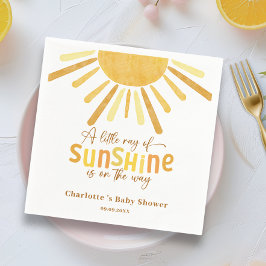 Servilleta De Papel Boho Sunshine Baby Shower amarillo