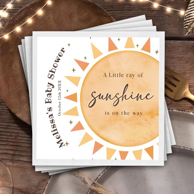 Servilleta De Papel Boho Sunshine Baby Shower amarillo Fiesta Napkins (Subido por el creador)