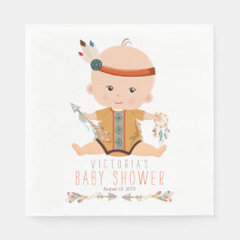Servilleta De Papel Boho Tribal Baby Shower Napkins