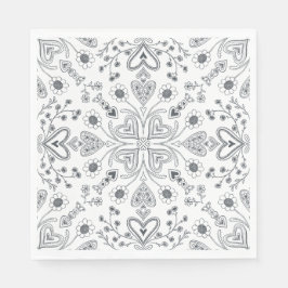 Servilleta De Papel Boho Valentine Garden