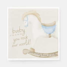 Servilleta De Papel Boho Vintage Rocse Horse Cowboy Baby Shower