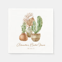 Boho Watercolor Cactus Pampas Planta Bridal Shower
