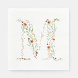 Servilleta De Papel Boho Watercolor Floral