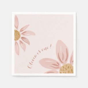 Servilleta De Papel Boho Wild Daisy, Personalizado Napkins Fiesta de c