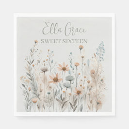 Servilleta De Papel Boho Wildflower