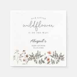 Servilleta De Papel Boho Wildflower Baby Shower