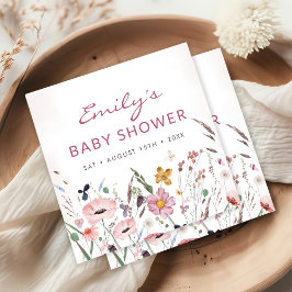 Servilleta De Papel Boho Wildflower Baby Shower