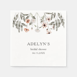 Servilleta De Papel Boho Wildflower Bridal Shower