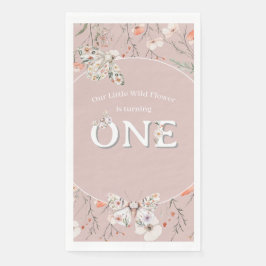 Servilleta De Papel Boho Wildflower Floral Bebé cumpleaños