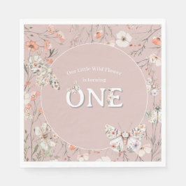 Servilleta De Papel Boho Wildflower Floral Bebé cumpleaños