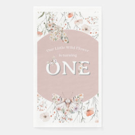 Servilleta De Papel Boho Wildflower Floral Bebé cumpleaños