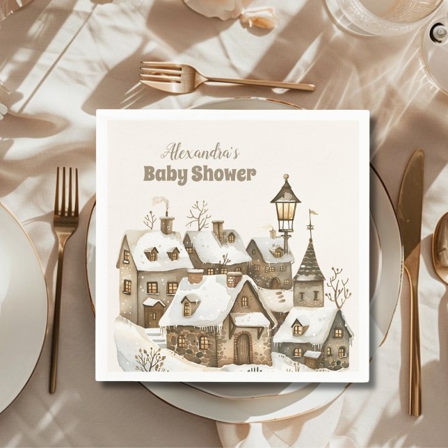 Servilleta De Papel Boho Winter Navidades Baby Shower (Subido por el creador)
