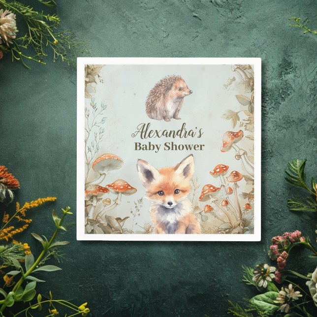 Servilleta De Papel Boho Woodland Baby Shower (Subido por el creador)