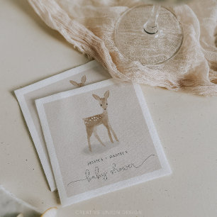 Servilleta De Papel Boho Woodland Baby Shower Cocktail Napkin