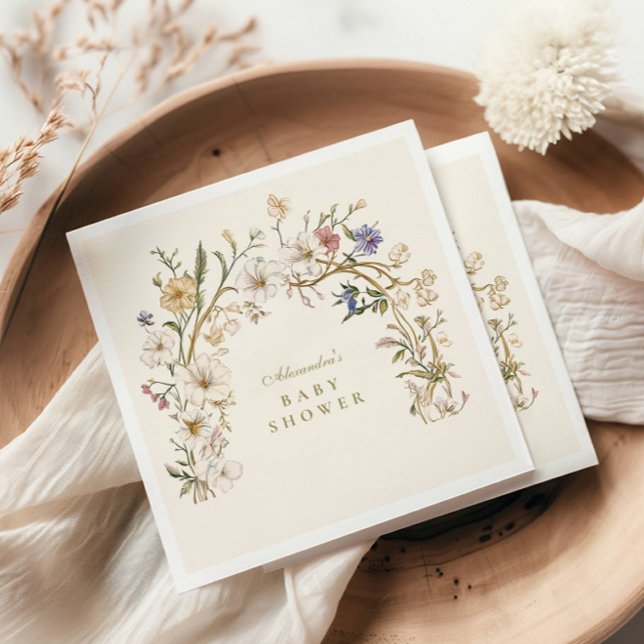 Servilleta De Papel Boho Woodland Fern Baby Shower (Subido por el creador)