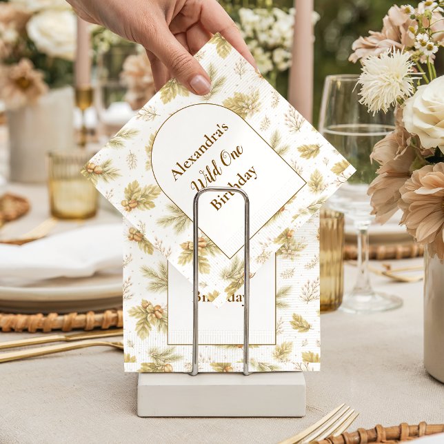 Servilleta De Papel Boho Woodland Wild One Birthday (Subido por el creador)