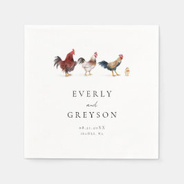 Servilleta De Papel Boho y el Boda ruso del pollo