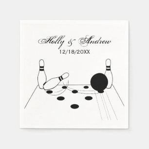 Servilleta De Papel Bola de bolos y bolos deportivos