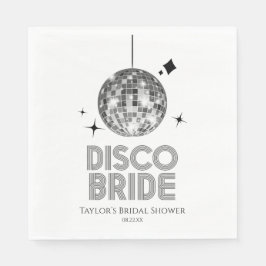 Servilleta De Papel Bola de Discoteca de Plata Boda de Novia Despedida