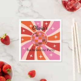 Servilleta De Papel bola de discoteca retro personalizada para despedi