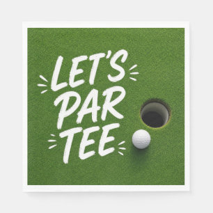 Servilleta De Papel Bola de Golf junto al Hoyo en Césped Verde de Putt