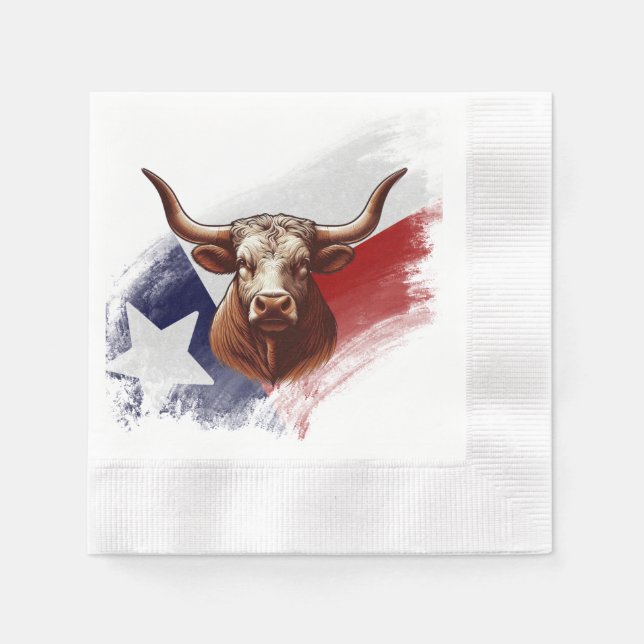 Servilleta De Papel Bola de longhorn de Texas (Anverso)