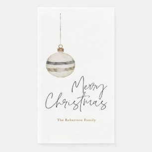 Servilleta De Papel Bola de Ornamento de Navidad minimalista
