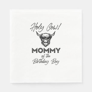 Servilleta De Papel Bola De Vaca Holly Mami Of Birthday Boy Highland C
