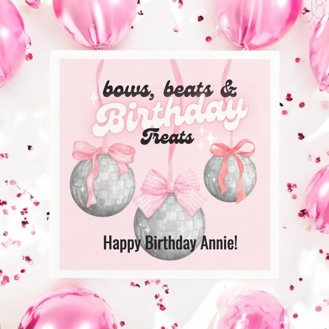 Servilleta De Papel Bolas de disco rosadas de cinta rosada de cinta de (Subido por el creador)