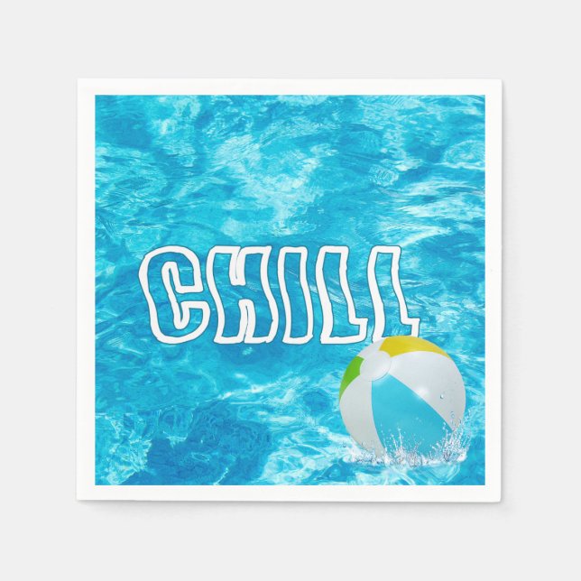 Servilleta De Papel Bolas de Fiesta de verano (Anverso)