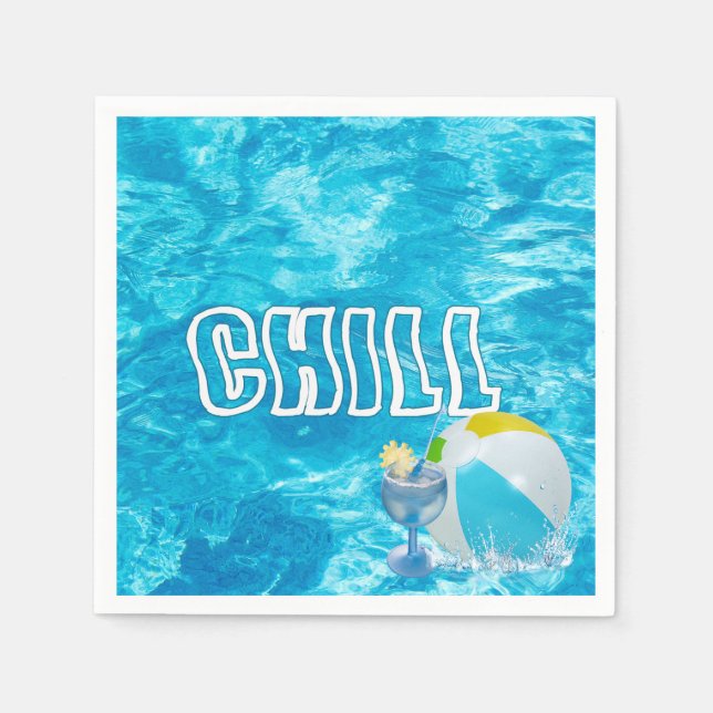 Servilleta De Papel Bolas de Fiesta de verano (Anverso)