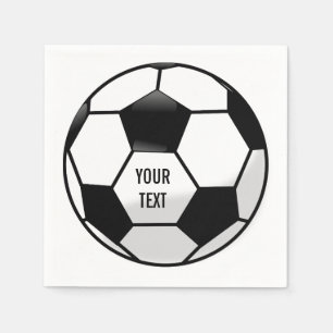 Servilleta De Papel Bolas de fútbol personalizadas con texto Personali