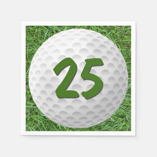 Servilleta De Papel Bolas de golf 25 Napkins (Anverso)