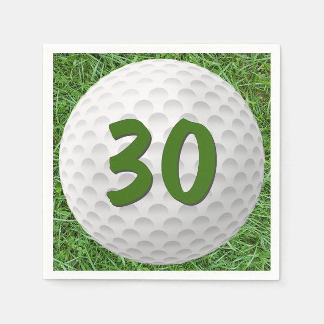Servilleta De Papel Bolas de golf 30 Napkins (Anverso)
