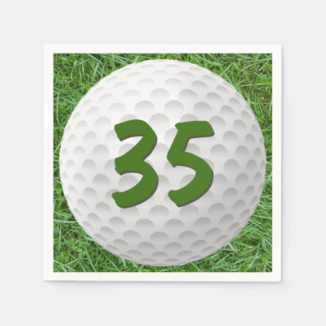 Servilleta De Papel Bolas de golf 35 Napkins (Anverso)