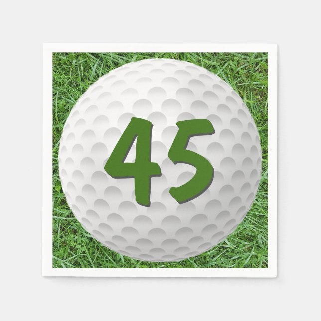 Servilleta De Papel Bolas de golf 45 Napkins (Anverso)