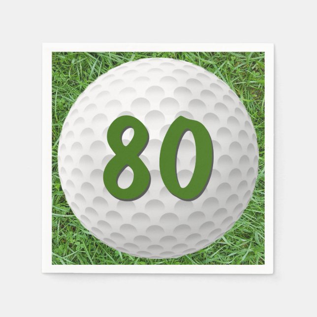 Servilleta De Papel Bolas de golf 80 Napkins (Anverso)