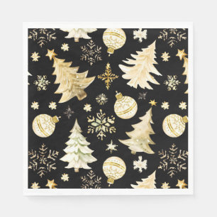 Servilleta De Papel Bolas de Navidad para árbol con copos de nieve ele